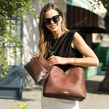 Load image into Gallery viewer, Hobo Bags for Women Vegan Leather Purses Designer Handbags Tote Fashion Large Ladies Shoulder Bag