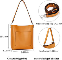 Load image into Gallery viewer, Hobo Bags for Women Leather Handbags Designer Shoulder Bucket Crossbody Purse