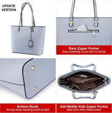 Load image into Gallery viewer, Purses and Handbags for Women Fashion Tote Bags Shoulder Bag Top Handle Satchel Bags Purse Set 3pcs