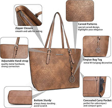 Load image into Gallery viewer, Women Handbags Set Tote Bag for Women Large and Medium Shoulder Bag Satchel Hobo 2pcs Purse Set