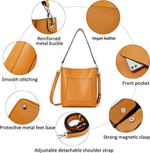 Load image into Gallery viewer, Hobo Bags for Women Leather Handbags Designer Shoulder Bucket Crossbody Purse