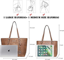 Load image into Gallery viewer, Women Handbags Set Tote Bag for Women Large and Medium Shoulder Bag Satchel Hobo 2pcs Purse Set
