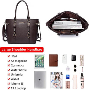 Purses and Handbags for Women 3PCS Tote Purse and Wallet Set