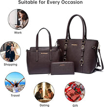 Load image into Gallery viewer, Purses and Handbags for Women 3PCS Tote Purse and Wallet Set
