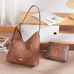 Hobo Bags for Women Vegan Leather Purses Designer Handbags Tote Fashion Large Ladies Shoulder Bag