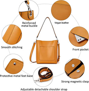 Hobo Bags for Women Leather Handbags Designer Shoulder Bucket Crossbody Purse